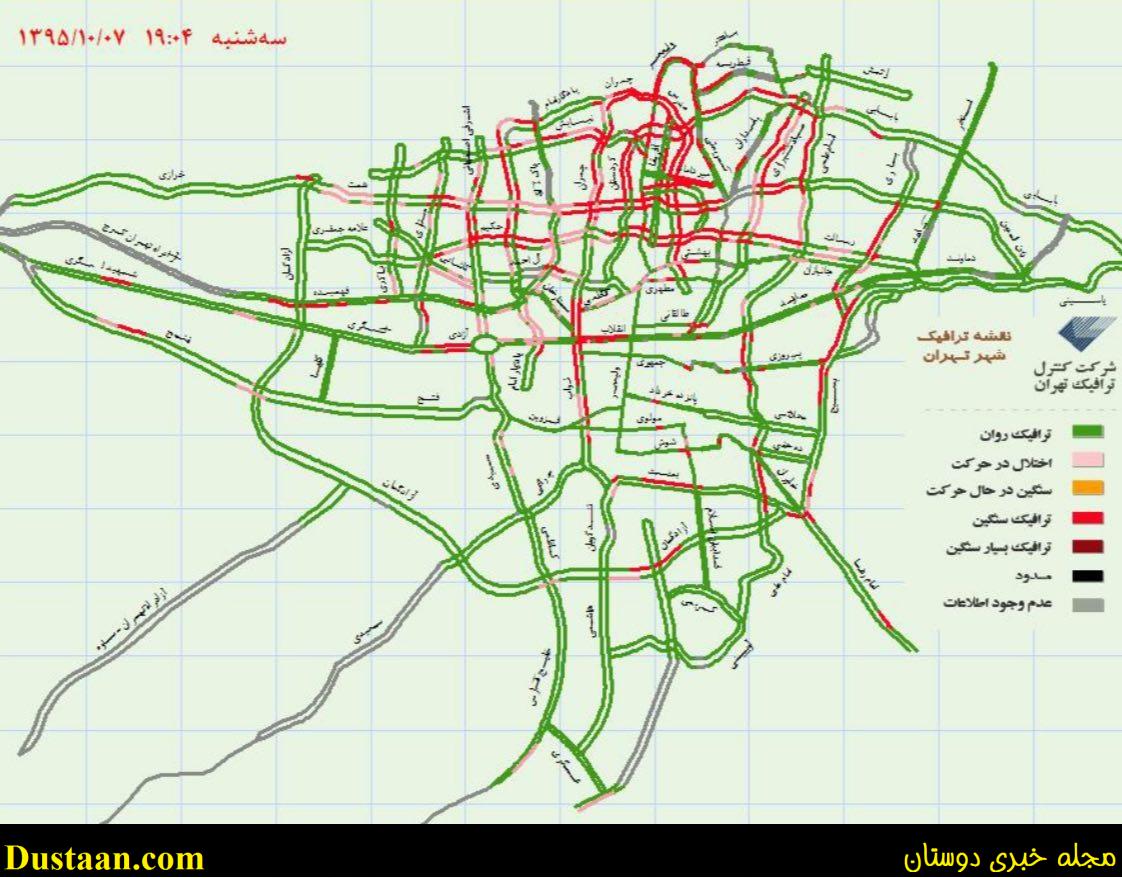 www.dustaan.com-عکس: خیابان های تهران قفل شد!