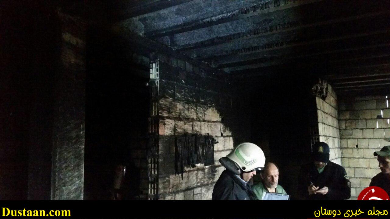 بی احتیاطی در نصب بخاری؛ سقف خانه را به آتش کشید+تصاویر