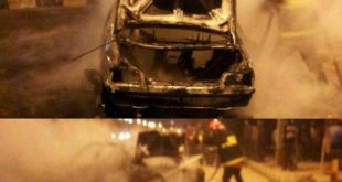 آتش سوزی خودرو در گناوه