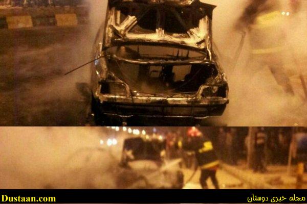 آتش سوزی خودرو در گناوه آتش سوزی خودرو در گناوه