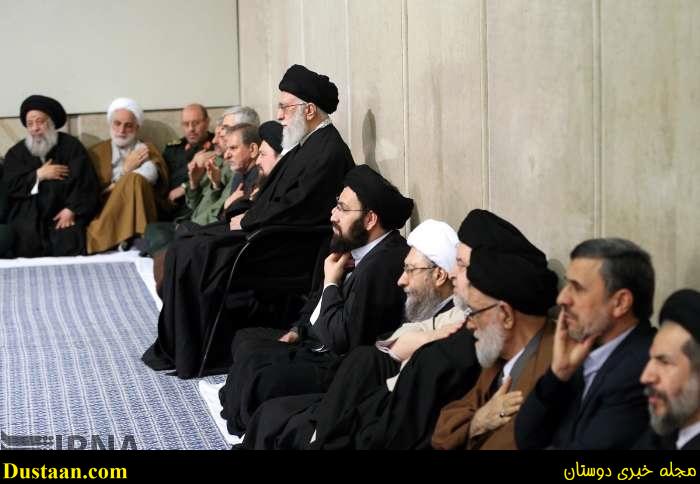www.dustaan.com-عکس: دکتر احمدی‌ نژاد در مراسم ترحیم آیت‌ الله هاشمی