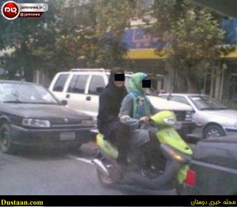 www.dustaan.com-عکس: موتورسواری دو دختر در سردشت دزفول جنجال افرین شد