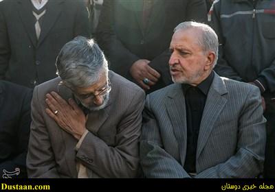  مراسم  تشیع  علی شریعتمداری و عباس ماهیار