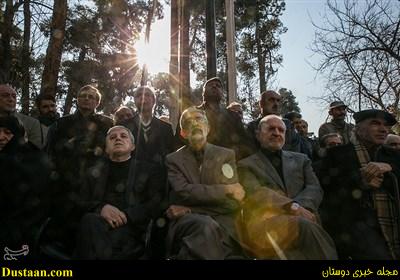  مراسم  تشیع  علی شریعتمداری و عباس ماهیار