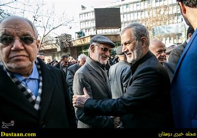  مراسم  تشیع  علی شریعتمداری و عباس ماهیار