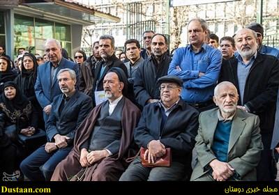  مراسم  تشیع  علی شریعتمداری و عباس ماهیار