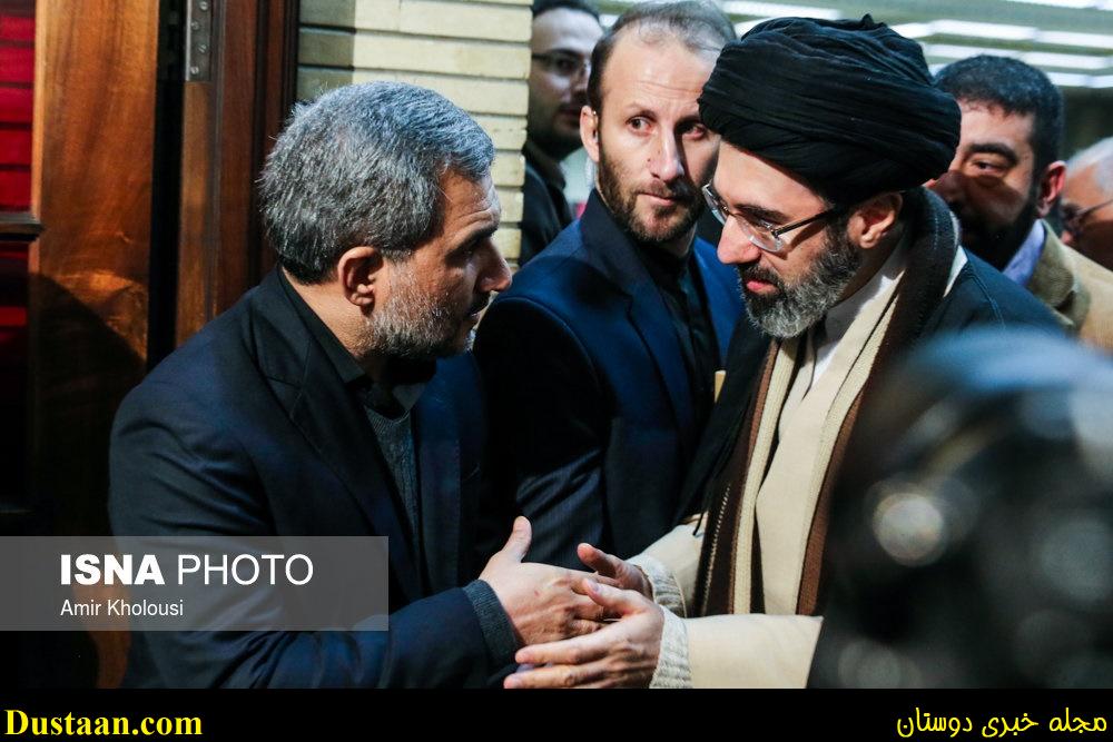 www.dustaan.com-تصاویری از حضور فرزند رهبر معظم انقلاب در مراسم ختم مرحوم عزیزالله اسماعیلی