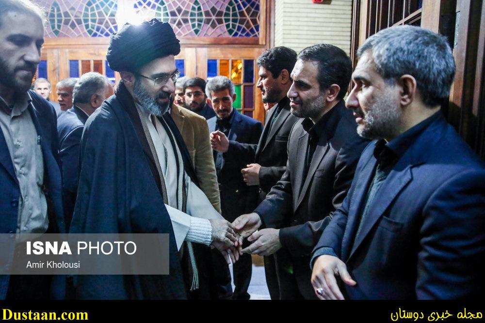 www.dustaan.com-تصاویری از حضور فرزند رهبر معظم انقلاب در مراسم ختم مرحوم عزیزالله اسماعیلی