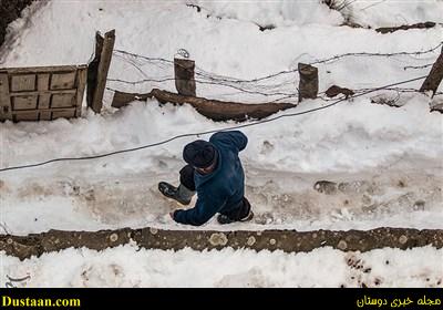 www.dustaan.com-تصاویر: بارش برف ماسوله را سفیدپوش کرد