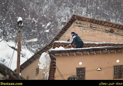 www.dustaan.com-تصاویر: بارش برف ماسوله را سفیدپوش کرد