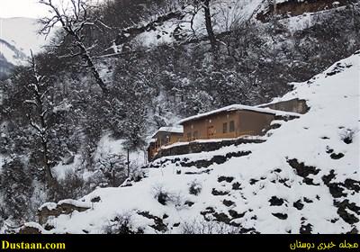 www.dustaan.com-تصاویر: بارش برف ماسوله را سفیدپوش کرد