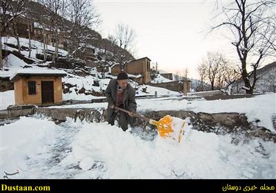 www.dustaan.com-تصاویر: بارش برف ماسوله را سفیدپوش کرد