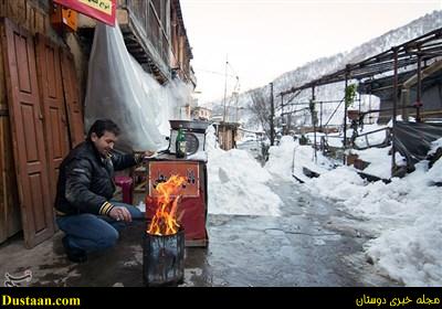 www.dustaan.com-تصاویر: بارش برف ماسوله را سفیدپوش کرد
