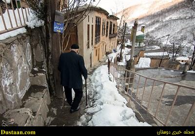 www.dustaan.com-تصاویر: بارش برف ماسوله را سفیدپوش کرد