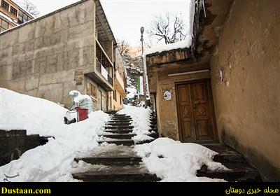 www.dustaan.com-تصاویر: بارش برف ماسوله را سفیدپوش کرد
