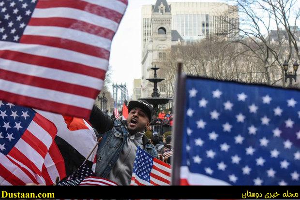 www.dustaan.com-تصاویر: اعتراضات گسترده یمنی‌ های آمریکا علیه ترامپ
