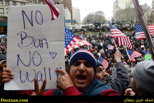 www.dustaan.com-تصاویر: اعتراضات گسترده یمنی‌ های آمریکا علیه ترامپ