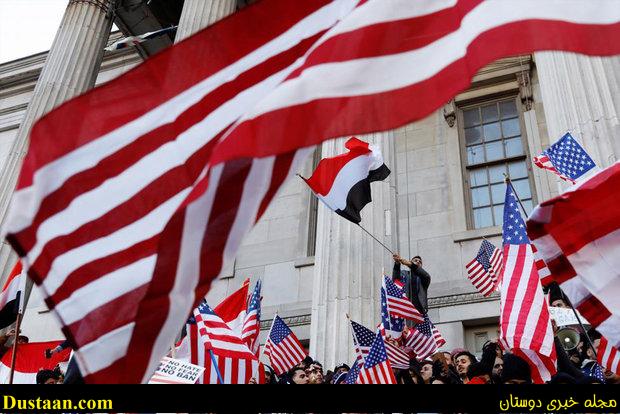 www.dustaan.com-تصاویر: اعتراضات گسترده یمنی‌ های آمریکا علیه ترامپ