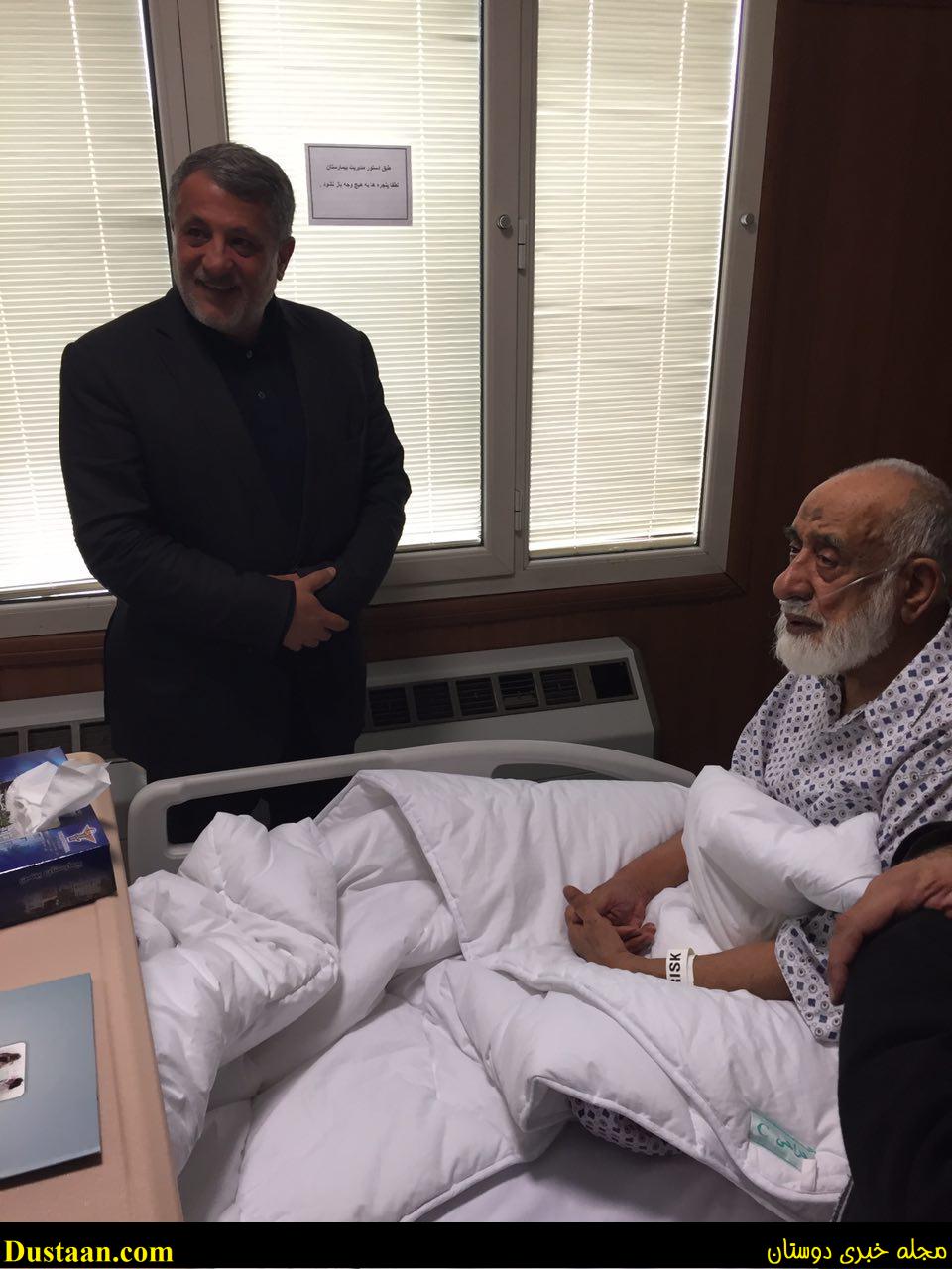 www.dustaan.com-تصاویری از عیادت محسن هاشمی از سیدمهدی طباطبایی