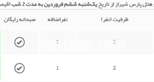 قیمت اقامت در هتل های شیراز چقدر است؟