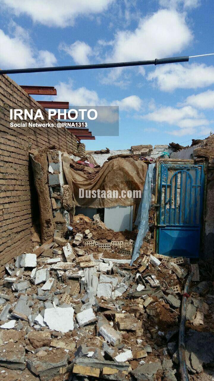 تصویری از خسارت زلزله در یک روستای تربت جام