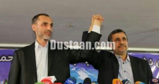 احمدی نژاد دست بقایی را بالا برد/ عکس