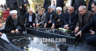 عکس: حضور رئیس جمهور بر مزار پدر و مادر خود