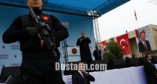 محافظان مسلح اردوغان در سخنرانی عمومی/عکس
