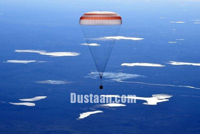 تصاویر بازگشت فضانوردهای روسی و آمریکایی به زمین