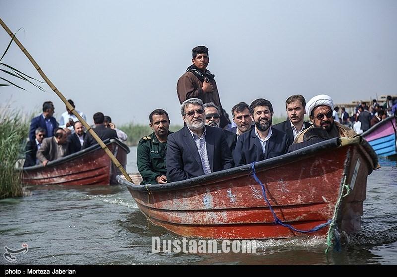قایق سواری وزیر کشور در اهواز/عکس
