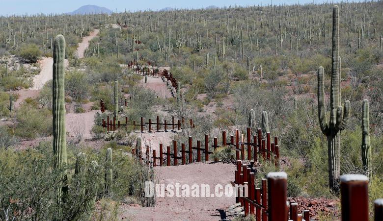 تصویری دیدنی از مرز میان مکزیک و آمریکا