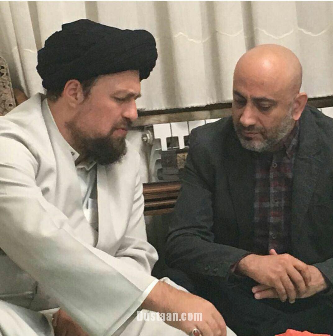 عارف لرستانی در کنار سید حسن خمینی/عکس