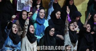 دختران حامی روحانی در قزوین/عکس