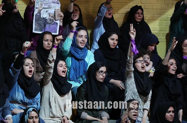 دختران حامی روحانی در قزوین/عکس