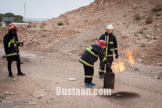 آموزش بانوان داوطلب آتش نشان‎/تصاویر