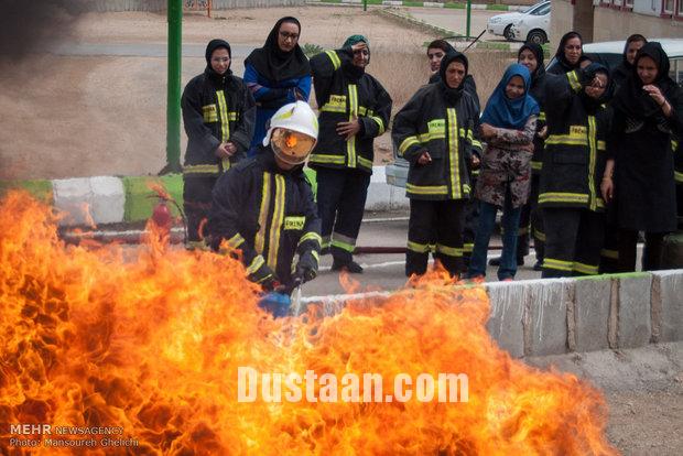 آموزش بانوان داوطلب آتش نشان‎/تصاویر