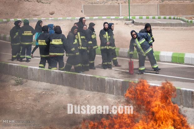آموزش بانوان داوطلب آتش نشان‎/تصاویر