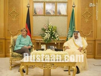 حاشیه های دیدار مرکل و پادشاه عربستان/تصاویر 