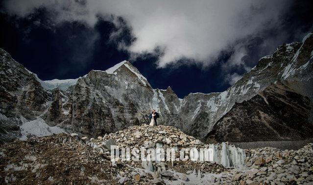  اخبارگوناگون,خبرهای گوناگون,تصاویرازدواج زوج امریکایی در قله اورست
