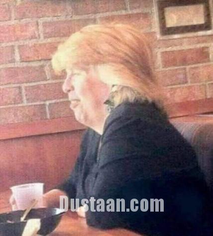 زنی که با ترامپ مو نمی زند/عکس