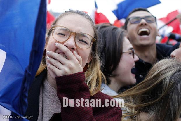 پیروزی ماکرون در انتخابات فرانسه/تصاویر