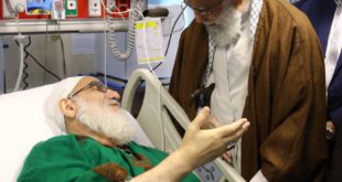 عیادت رهبر انقلاب از آیت الله شاهرودی /عکس