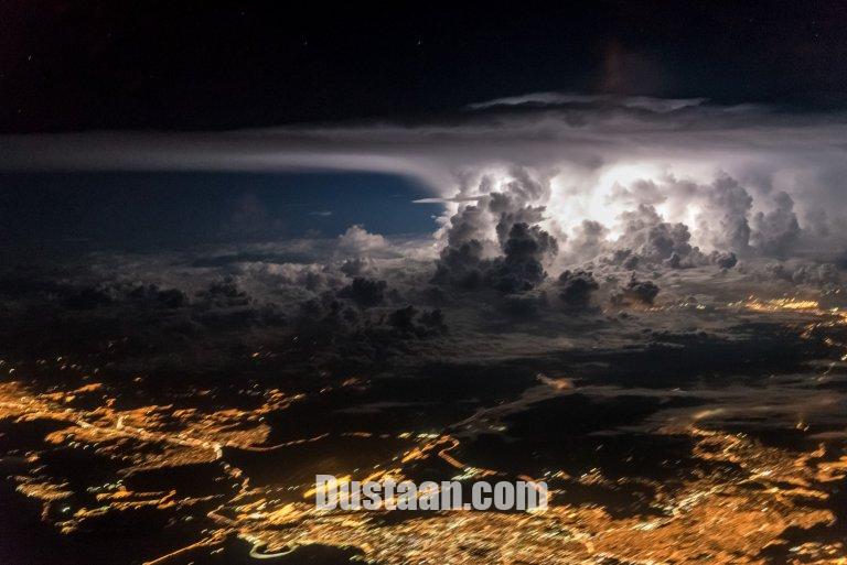 PICTURE SHOWS: Santiago says: "An ominous storm over Panama City" A pilot takes jaw-dropping photographs from the cockpit of his passenger jet. Santiago Borja Lopez captures amazing lightning storms and clouds from a commercial Boeing 767-300ER. Based in Quito, Ecuador, his work for a major South American airline often involves flying over regions that experience amazing natural phenomenon. Last week (on 22 Feb), he captured an impressive lightning bolt arcing over from a cloud towards the earth. He commented:"I've never seen lightning like this one. What sets the path of lightning? Taken over ecuadorean Amazonia on a hot evening enroute to Europe." While another crackling storm elicited this reaction from Santiago: "Looking like a nuclear explosion, this great Cumulonimbus is discharging its power over Colombian rainforest." When: 16 Jun 2016 Credit: Santiago Borja Lopez/Cover Images **All usages and enquiries, please contact Glen Marks at glen.marks@cover-images.com - +44 (0)20 3397 3000**