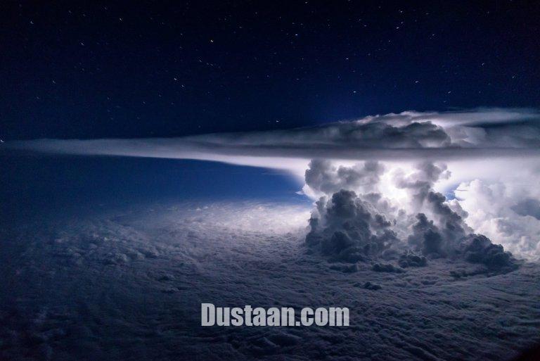 PICTURE SHOWS: This picture won 3rd place in the 2016 National Geographic Nature Photographer of the Year Award. Santiago says: "A colossal Cumulonimbus flashes over the Pacific Ocean as we circle around it at 37000 feet en route to South America." A pilot takes jaw-dropping photographs from the cockpit of his passenger jet. Santiago Borja Lopez captures amazing lightning storms and clouds from a commercial Boeing 767-300ER. Based in Quito, Ecuador, his work for a major South American airline often involves flying over regions that experience amazing natural phenomenon. Last week (on 22 Feb), he captured an impressive lightning bolt arcing over from a cloud towards the earth. He commented:"I've never seen lightning like this one. What sets the path of lightning? Taken over ecuadorean Amazonia on a hot evening enroute to Europe." While another crackling storm elicited this reaction from Santiago: "Looking like a nuclear explosion, this great Cumulonimbus is discharging its power over Colombian rainforest." When: 16 Jun 2016 Credit: Santiago Borja Lopez/Cover Images **All usages and enquiries, please contact Glen Marks at glen.marks@cover-images.com - +44 (0)20 3397 3000**