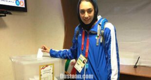 کیمیا علیزاده در سفارت باکو رای داد /عکس