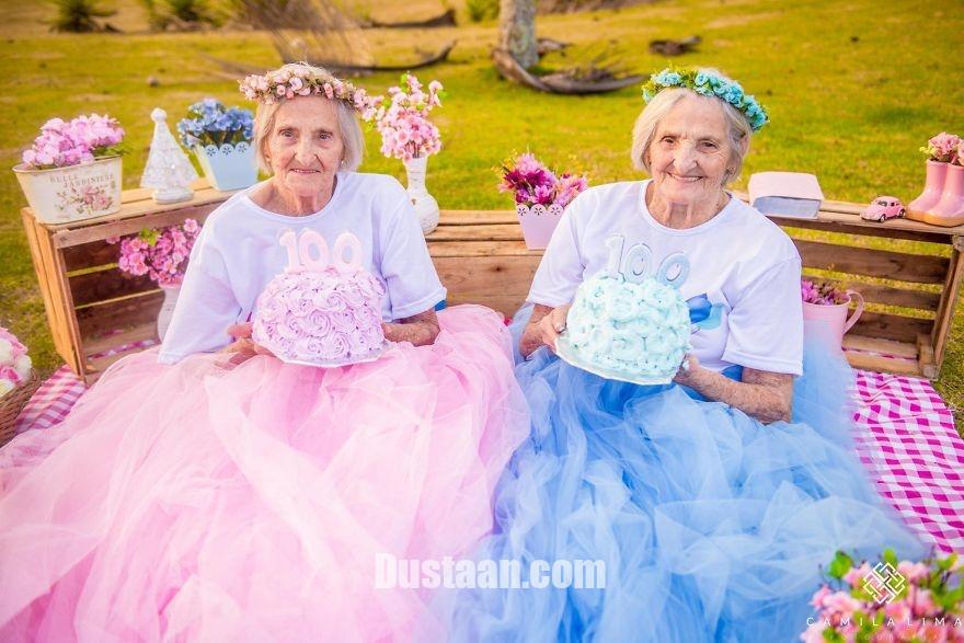 www.dustaan.com-جشن تولد دوقلو های ۱۰۰ ساله در برزیل +تصاویر