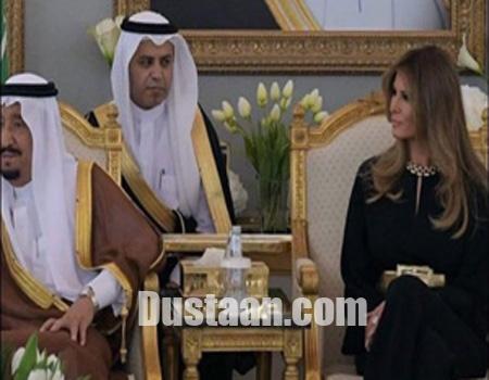 چشم چرانی مترجم ملک سلمان در حضور ترامپ