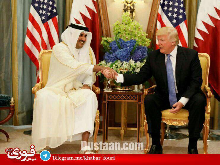امیرقطر با دمپایی درحضور ترامپ!/عکس