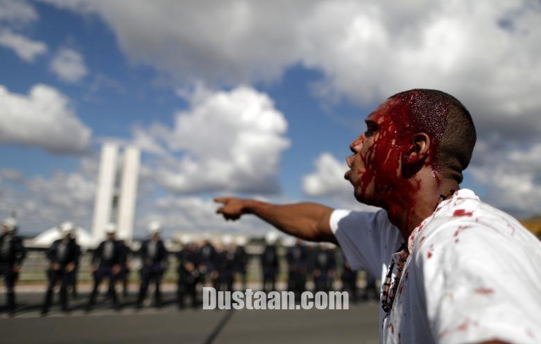 ناآرامی در خیابانهای برزیل‎ علیه رئیس جمهور/تصاویر