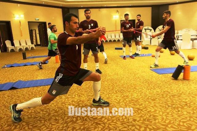 تمرین تیم ملی فوتبال درهتل/تصاویر
